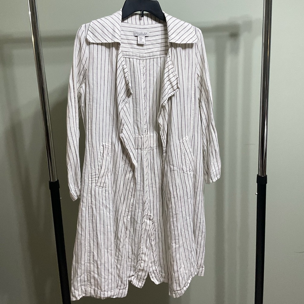 Rachel Zoe Duster length linen summer jacket